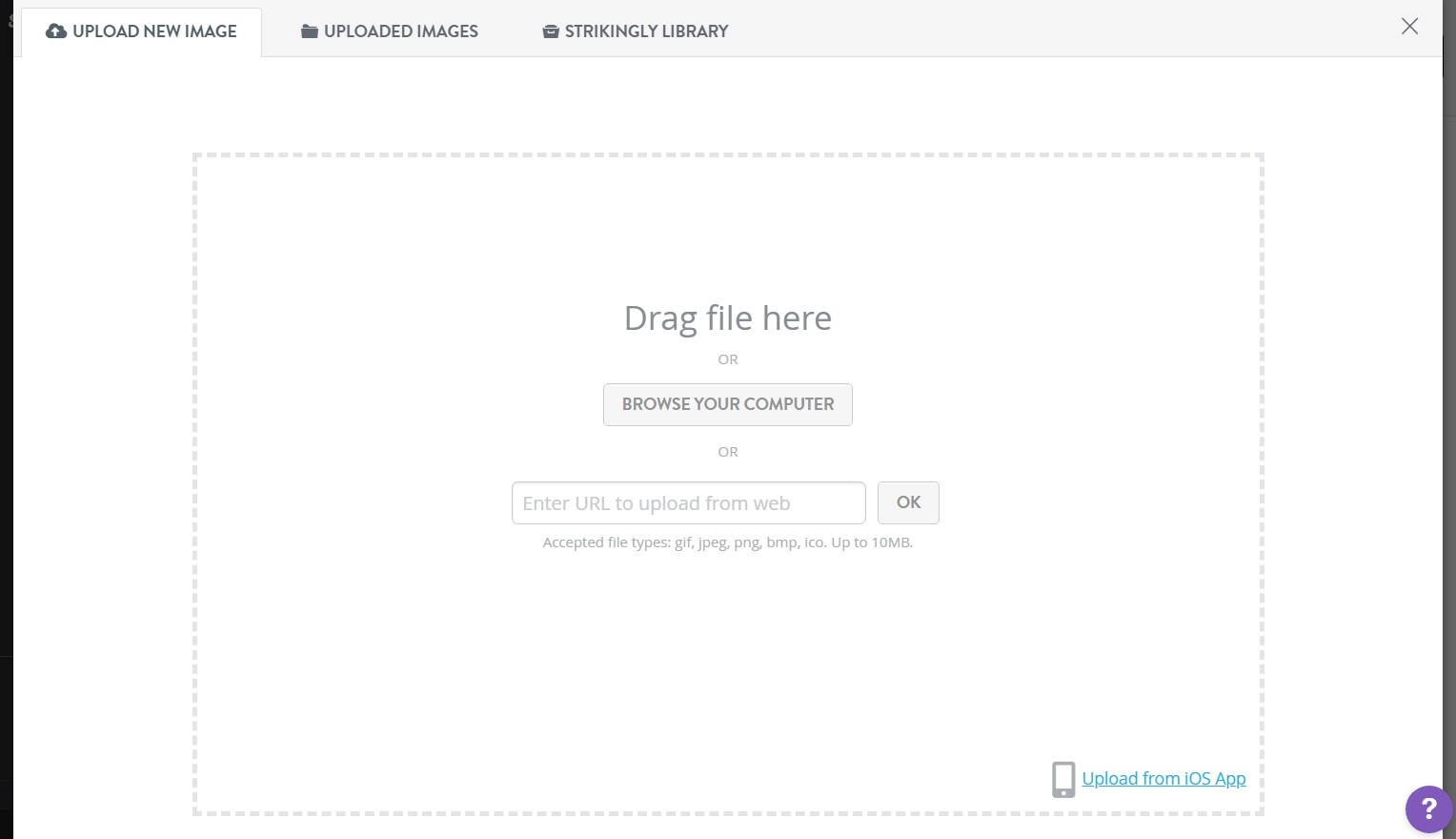 Upload New Image In Strikingly Upload New Image In Strikingly